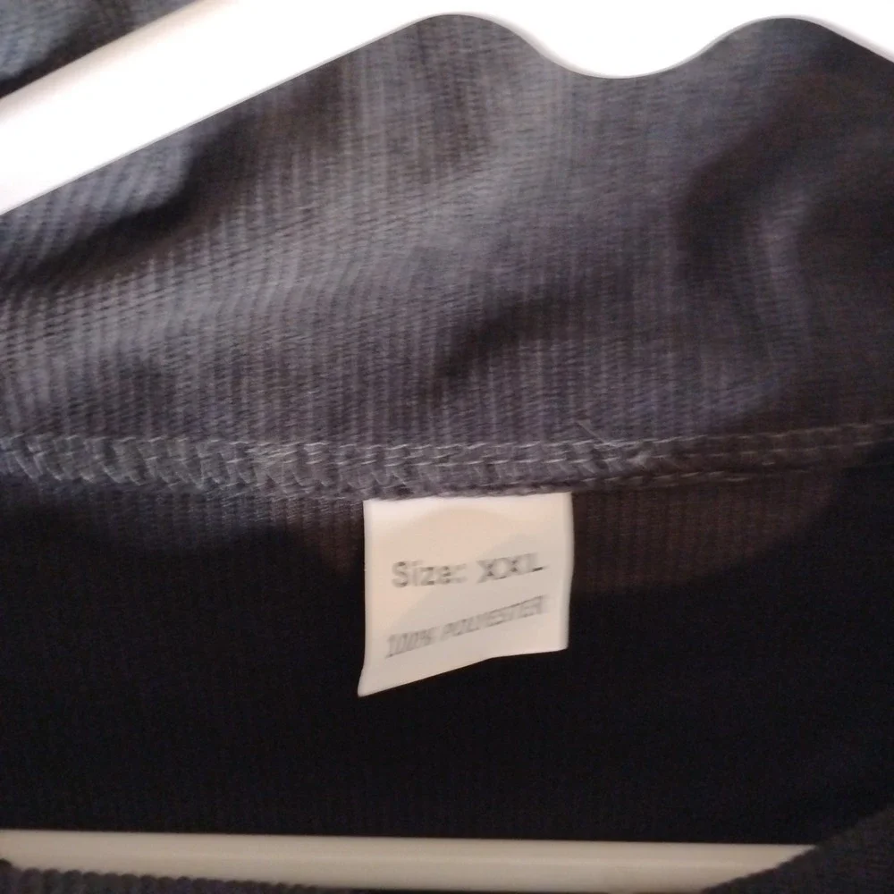 Unbranded Quarter Zip Pullover Men XXL Gray Corduroy Texture Vintage Sweater